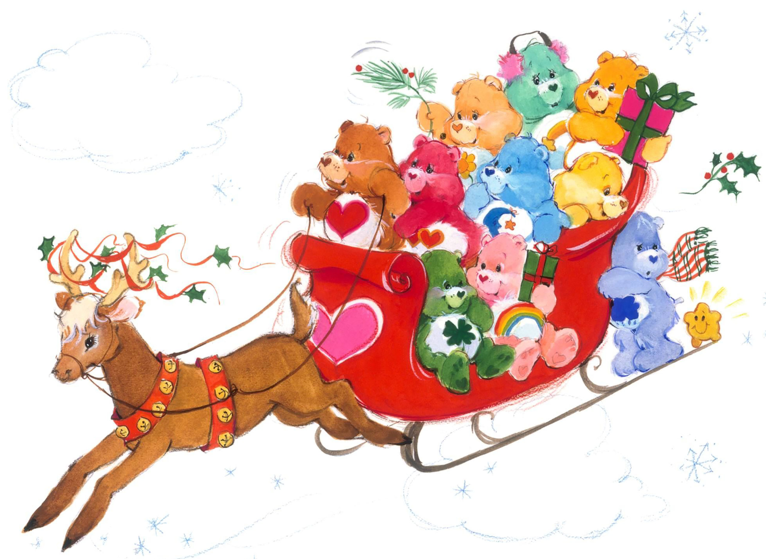 Christmas Wishes Care Bear Dreaming Of A White Christmas Iron On Transfer #24 - Divine Bovinity 