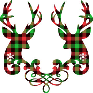 Christmas Plaid Reindeer Iron On Transfer #18