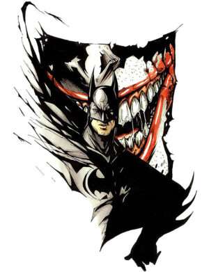 Batman The Dark Knight and The Joker Iron On Transfer #5