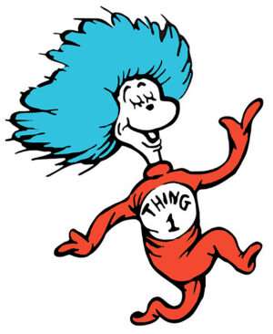 Dr Seuss Thing One Iron On Transfer #21