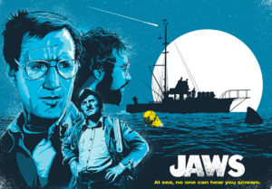 Jaws At Sea, No One Can Hear You Scream Iron On Transfer #2