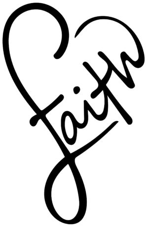 Faith Heart Iron On Transfer #14