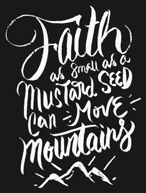 Faith Moves Mountains Iron On Transfer #32