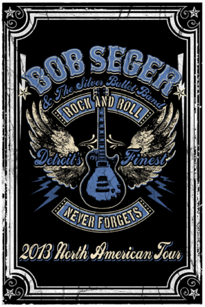 Bob Seger and The Silver Bullet Band Concert Poster Iron On Transfer #1