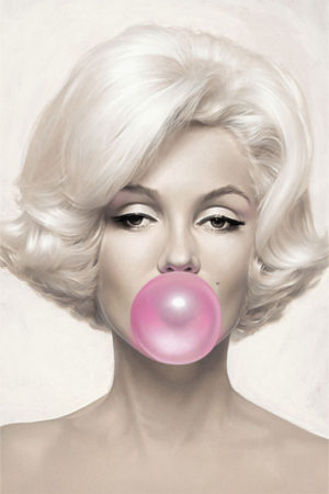 Marilyn Monroe Blowing Bubblegum Iron On Transfer #4