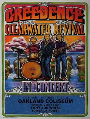 Creedence Clearwater Revival Vintage Concert Poster Iron On Transfer #3