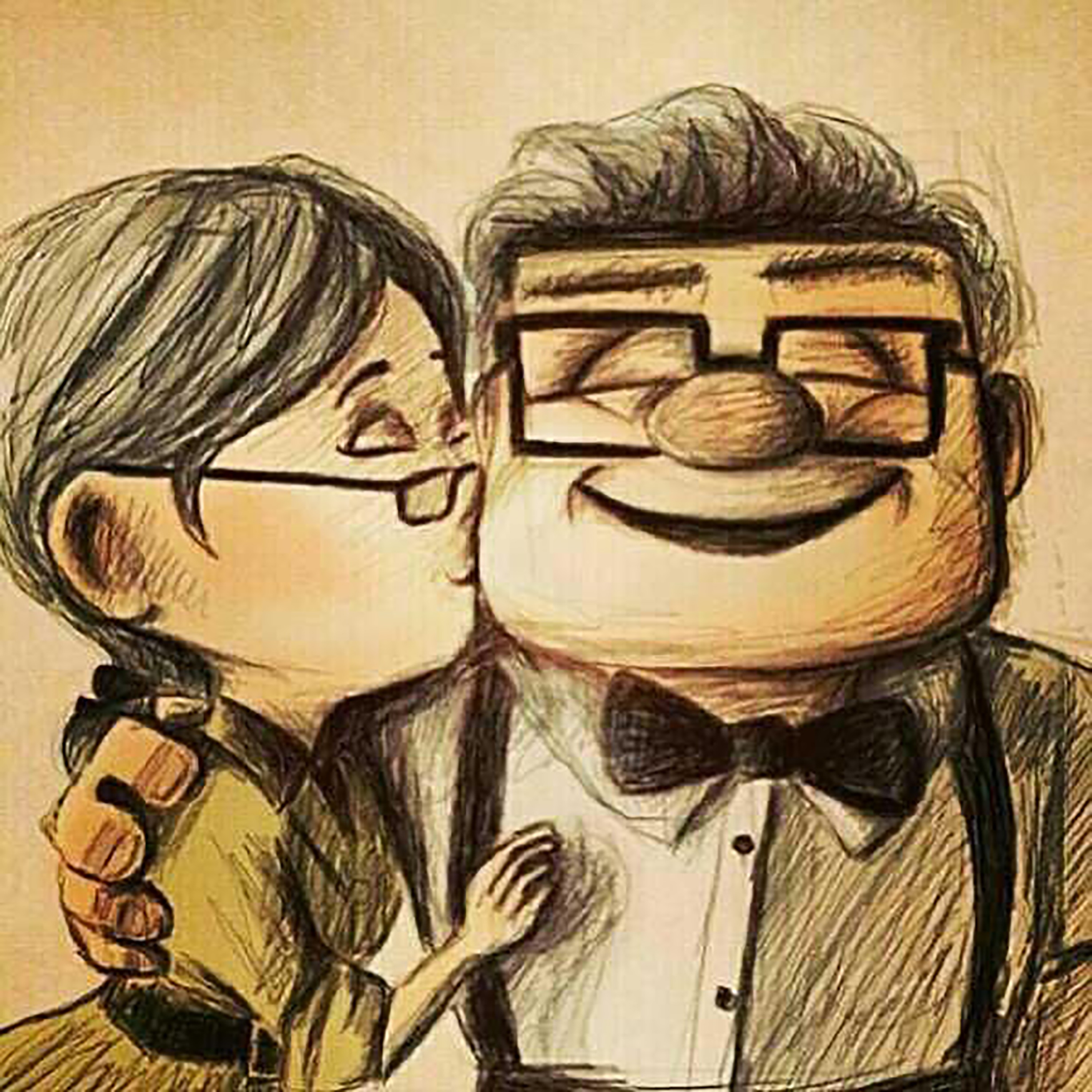 Up Carl and Ellie Iron On Transfer #1 - Divine Bovinity Design, image size:2460x2460