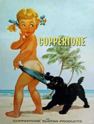 Coppertone Girl Ad Iron On Transfer #1