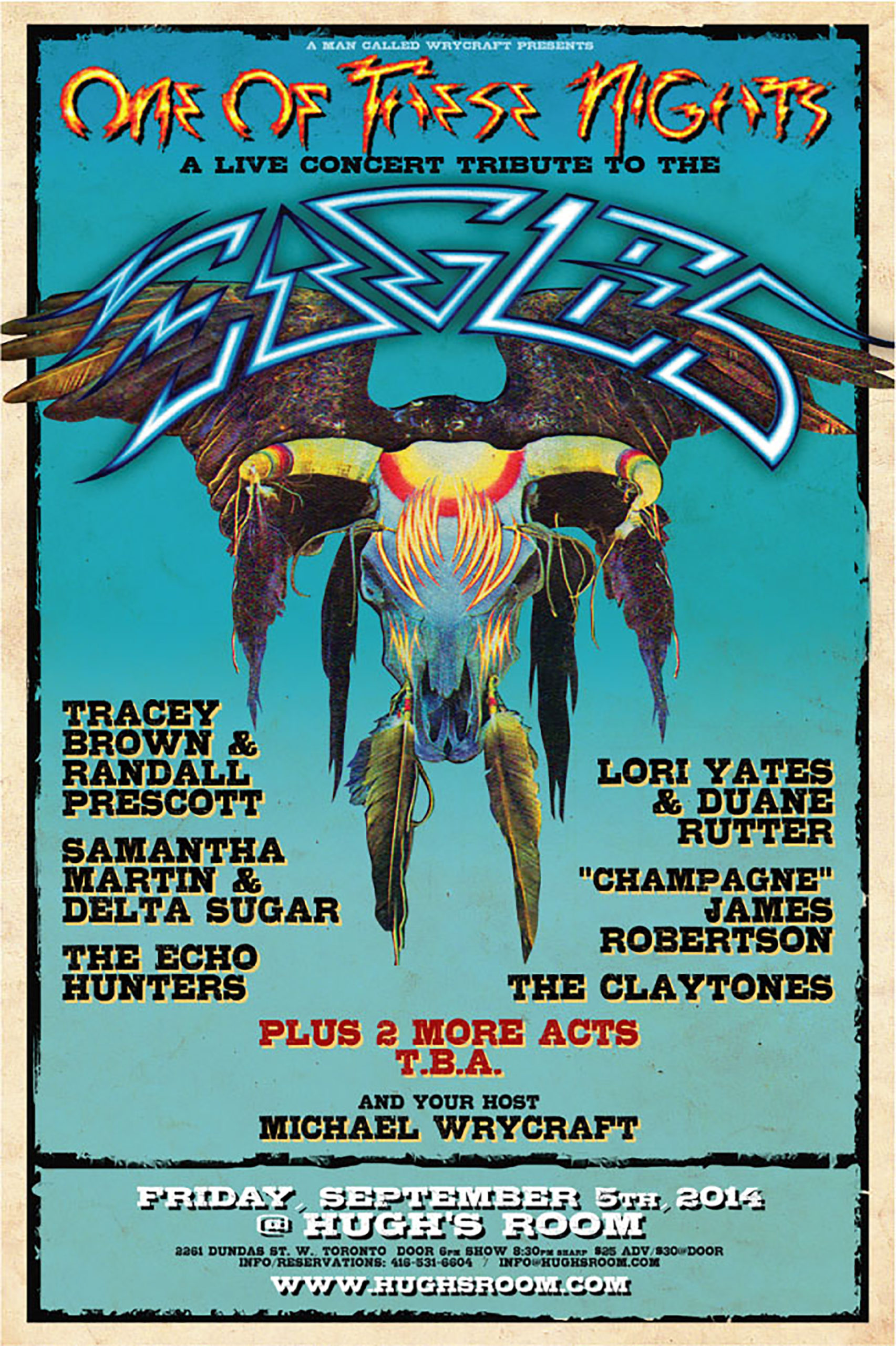 The Eagles Tribute Concert Poster Iron On Transfer #5 - Divine Bovinity  Design