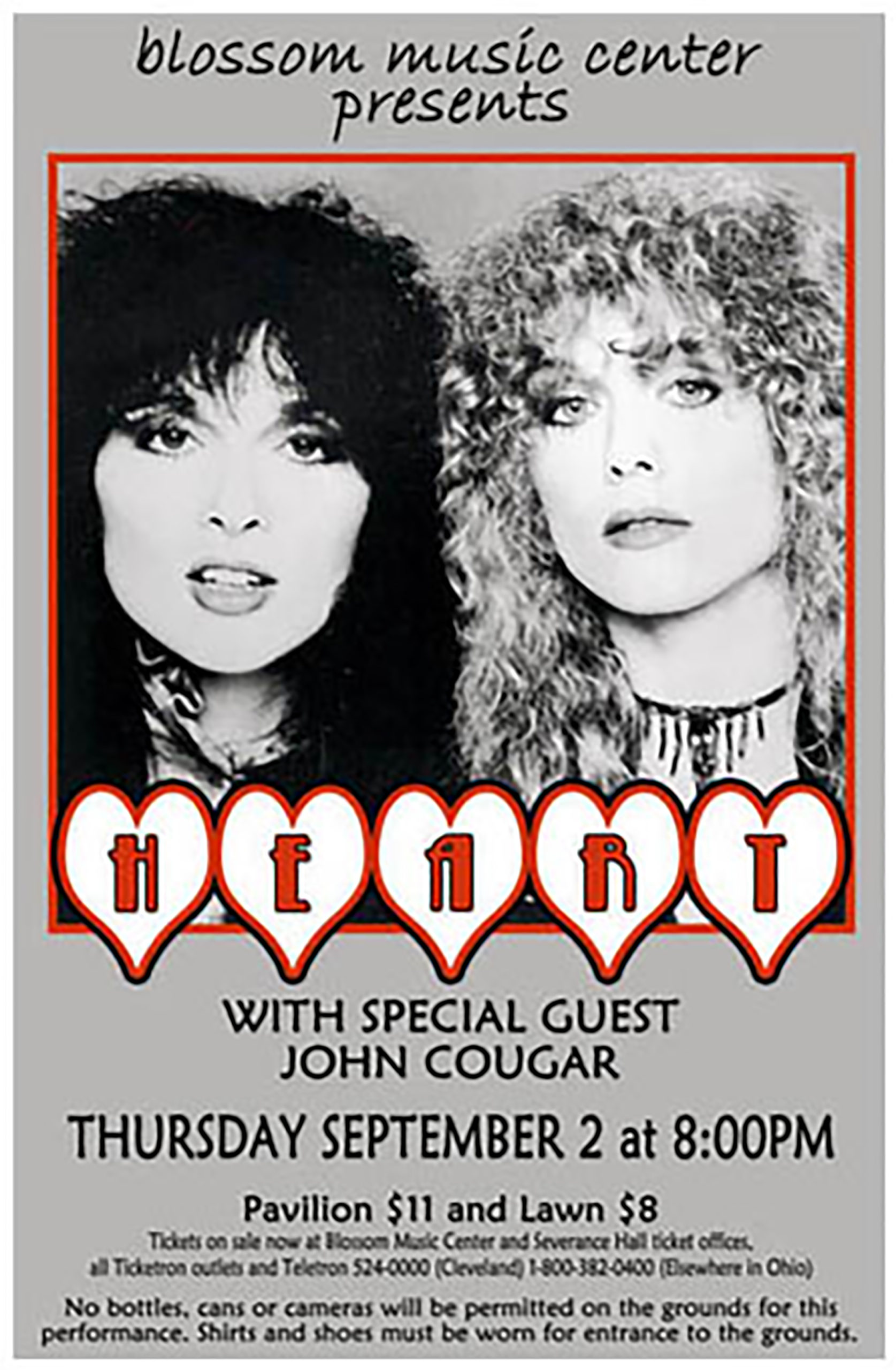 Heart Vintage Concert Poster Iron On Transfer #1 - Divine Bovinity Design