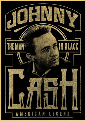 Johnny Cash The Man In Black Iron On Transfer #10