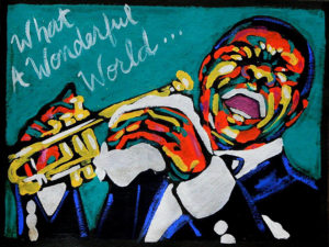 Louis Armstrong What A Wonderful World Iron On Transfer #1