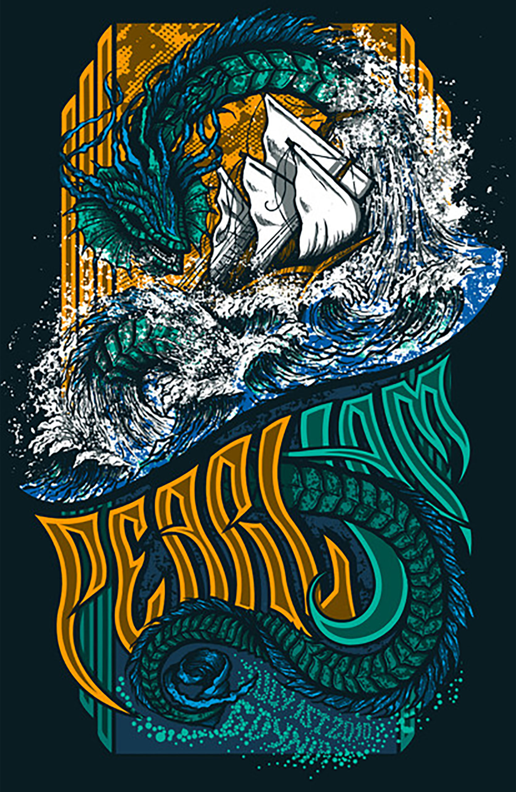 Pearl Jam Concert Poster Iron On Transfer #7 – Divine Bovinity Design