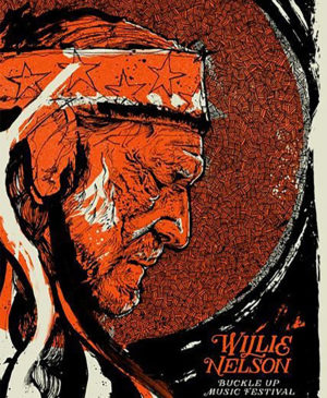 Willie Nelson Buckle Up Music Festival Iron On Transfer #2