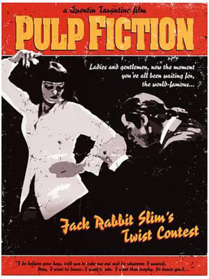 Pulp Fiction Movie Poster Iron On Transfer #1