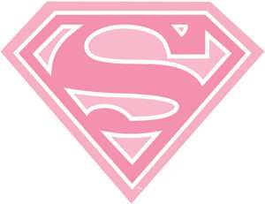 Pink Supergirl Logo Iron On Transfer #3