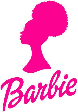 Hot Pink Black Barbie Iron On Transfer #5