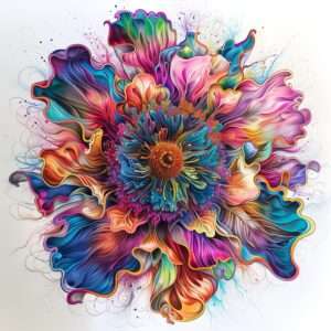 Colorful Hibiscus Flower Iron On Transfer #7