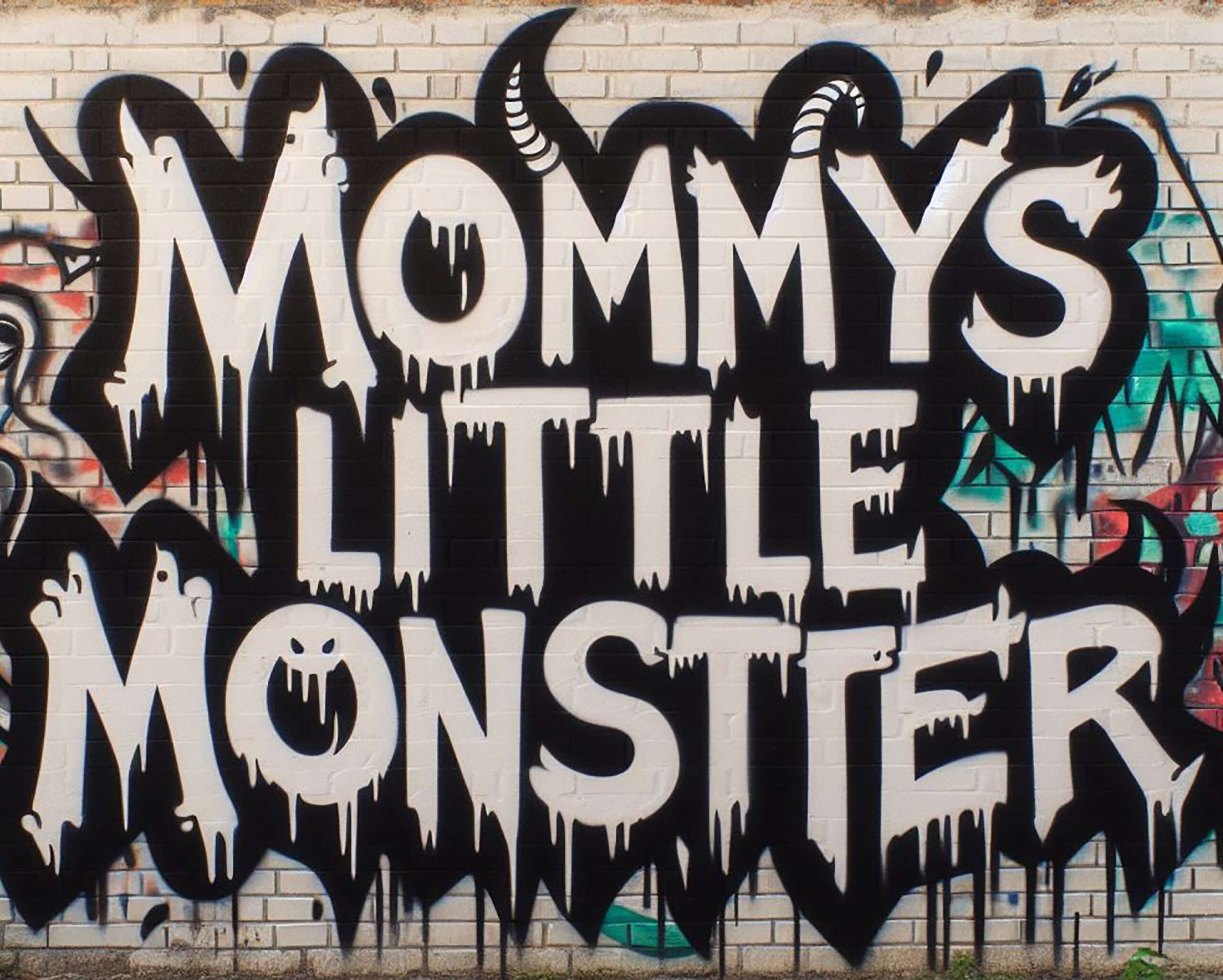 Graffiti Mommy’s Little Monster Iron On Transfer #10