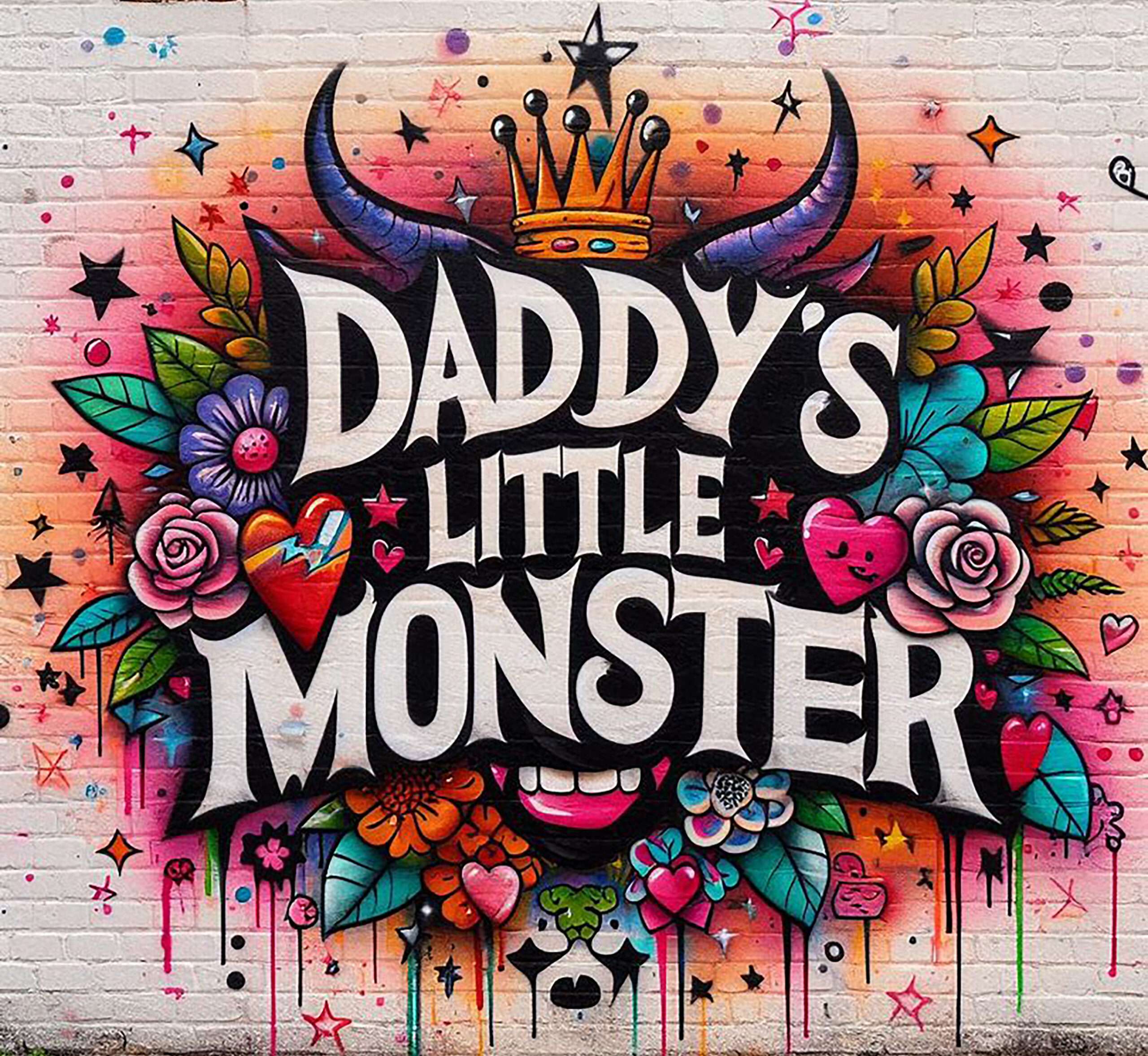 Graffiti Daddy’s Little Monster Iron On Transfer #11