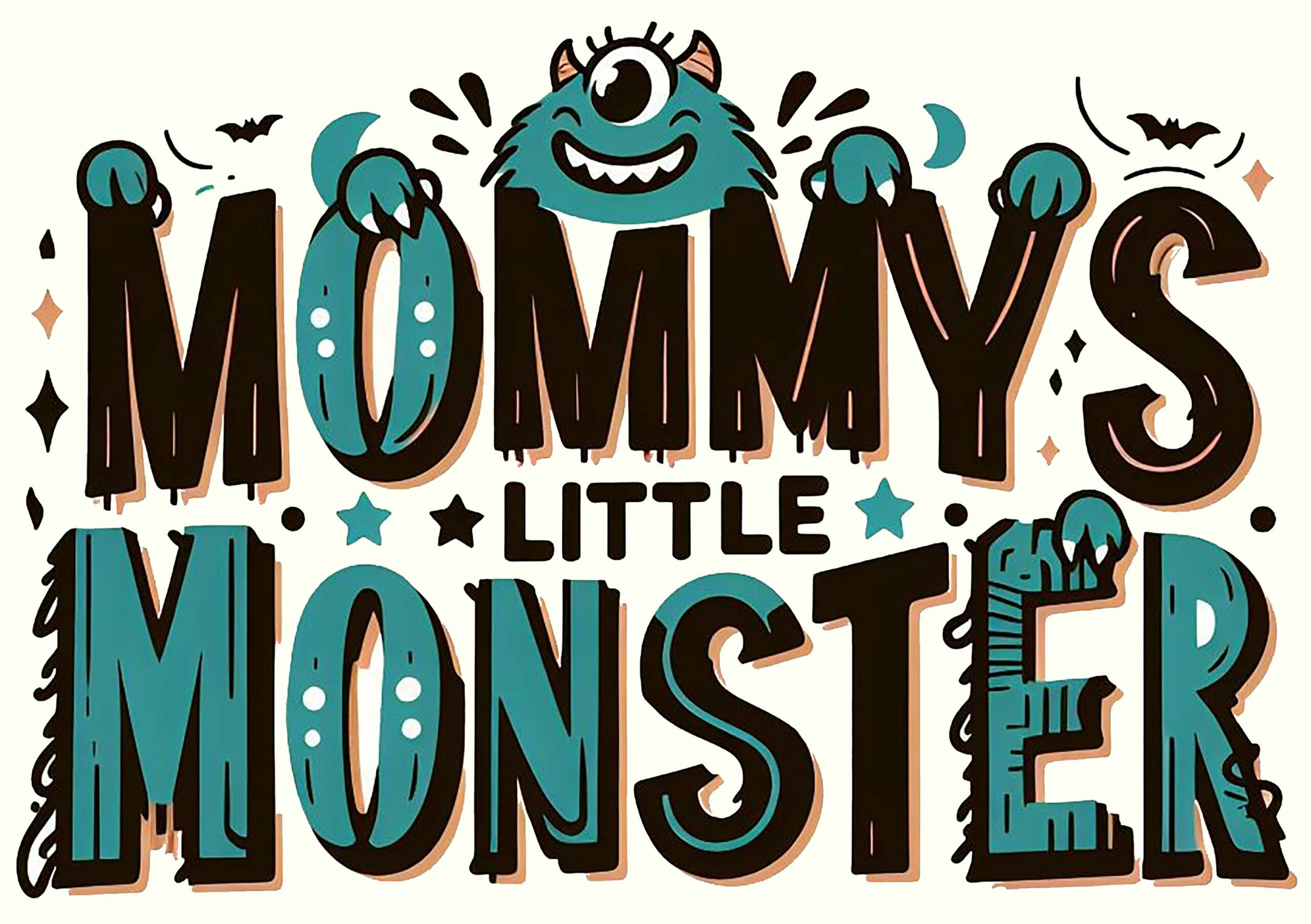 Mommy’s Little Monster Iron On Transfer #3