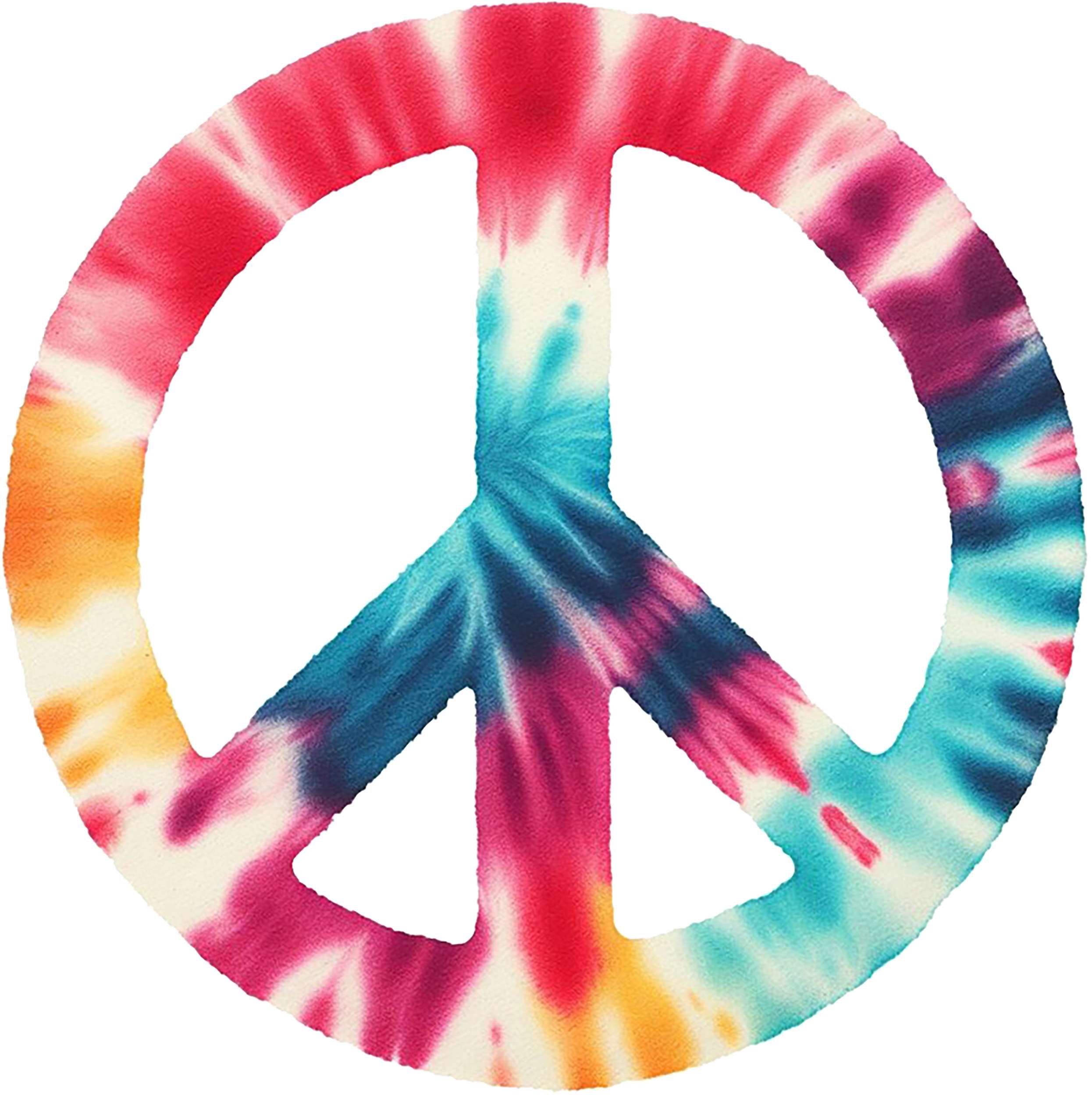 Tie Dye Peace Sign Iron On Transfer #3