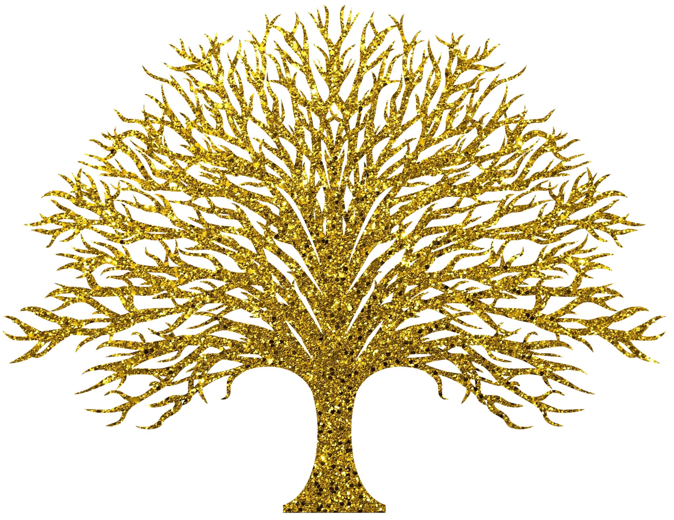 Gold Glitter Tree Of Life Iron On Transfer #7
