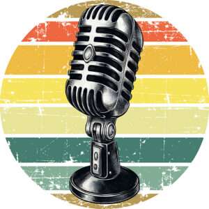 Vintage Music Microphone Iron On Transfer #7