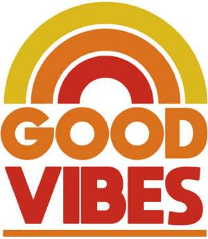 Retro Rainbow Good Vibes Iron On Transfer #5