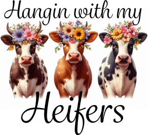 Hangin With My Heifers Iron On Transfer #9