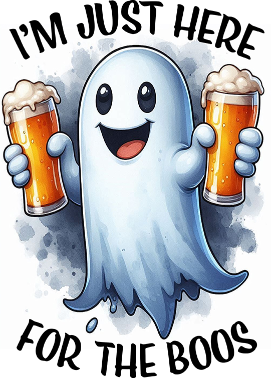 I’m Just Here For The Boos Funny Halloween Iron On Transfer #15