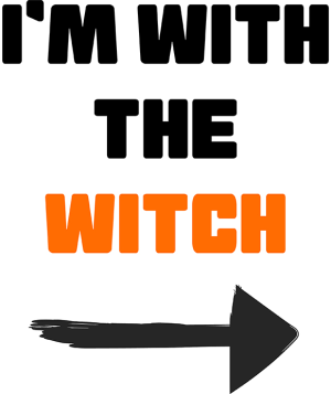 I’m With The Witch Funny Halloween Iron On Transfer #16