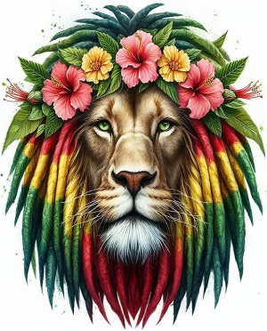 Reggae Rasta Lion Iron On Transfer #10
