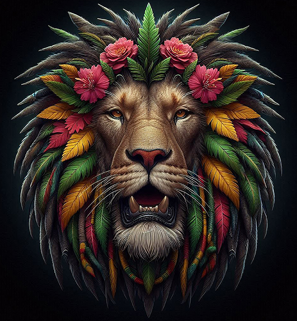 Reggae Rasta Lion Iron On Transfer #11