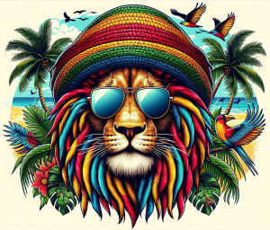 Reggae Rasta Lion Iron On Transfer #13