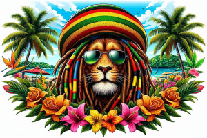 Reggae Rasta Lion Iron On Transfer #14