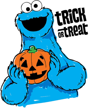Trick or Treat Cookie Monster Halloween Iron On Transfer #8